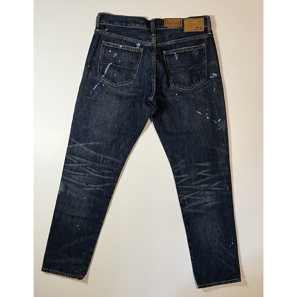 Polo Ralph Lauren Astor Slim Boyfriend Jeans Womens Size 28 Blue Crane Motif NWT - Picture 11 of 11